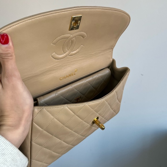 Chanel Vintage single flap with removable wallet 24K gold hardware - Picture 6 of 13